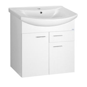 AQUALINE - ZOJA umývadlová skrinka 61, 5x74x32cm, 2x dvierka, 1x zásuvka, biela 51065A vyobraziť