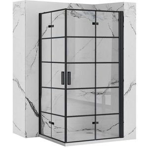 REA/S - Sprchovací kút Moliere dvere / dvere 80x80 BLACK MOLDD080080B vyobraziť