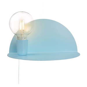 Modré nástenné svietidlo s poličkou Homemania Decor Shelfie vyobraziť