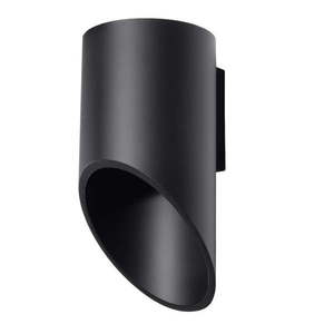 Čierne nástenné svietidlo Nice Lamps Nixon, dĺžka 20 cm vyobraziť