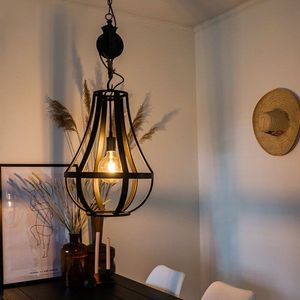 Priemyselná závesná lampa čierna 40 cm - Morgana vyobraziť