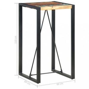 Barový stôl hnedá / čierna Dekorhome 60x60x110 cm vyobraziť