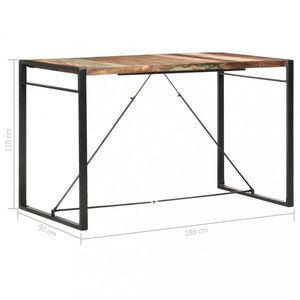 Barový stôl hnedá / čierna Dekorhome 180x90x110 cm vyobraziť