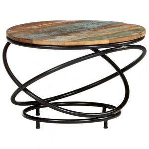 Konferenčný stolík hnedá / čierna Dekorhome Recyklované drevo vyobraziť