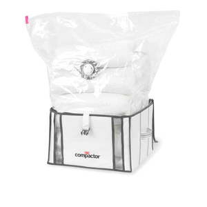 Súprava 2 bielych úložných boxov s vakuovým obalom Compactor Life 3D Vacuum Bag, 40 x 25 cm vyobraziť