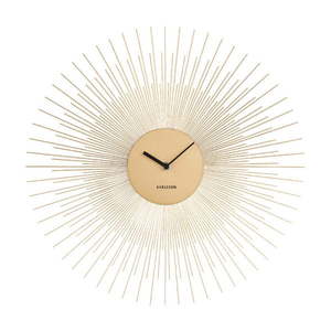 Nástenné hodiny v zlatej farbe Karlsson Peony, ø 45 cm vyobraziť
