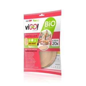 VIGO BIO papírový tanier VIGO! 20ks 18cm hnedý vyobraziť
