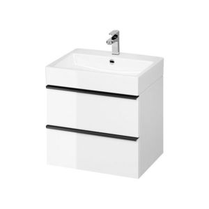 CERSANIT - Umývadlo skrinka VIRGO 60 biela s čiernymi úchytmi S522-018 vyobraziť