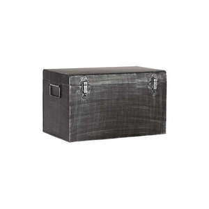 Čierny kovový úložný box LABEL51, dĺžka 50 cm vyobraziť