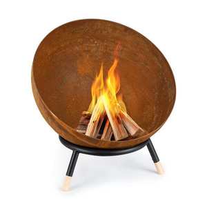 Blumfeldt Fireball Rust, ohnisko, Ø 60 cm, výklopný rošt, hrdzavý vzhľad/drevo vyobraziť