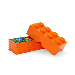 Oranžový úložný box LEGO® vyobraziť