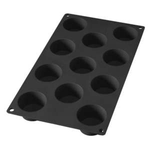 Čierna silikónová forma na 11 mini muffinov Lékué vyobraziť