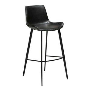 Čierna barová stolička z imitácie kože DAN–FORM Denmark Hype, výška 102 cm vyobraziť