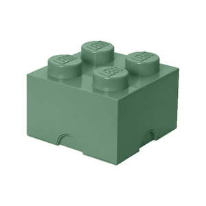 Zelený úložný box štvorec LEGO® vyobraziť