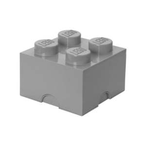 Sivý úložný box štvorec LEGO® vyobraziť