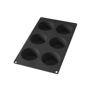 Čierna silikónová forma na 6 mini muffinov Lékué vyobraziť