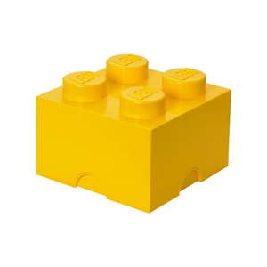 Žltý úložný box štvorec LEGO® vyobraziť