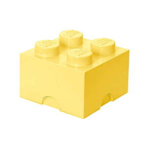 Svetložltý úložný box štvorec LEGO® vyobraziť