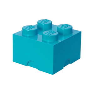 Azúrovomodrý úložný box štvorec LEGO® vyobraziť