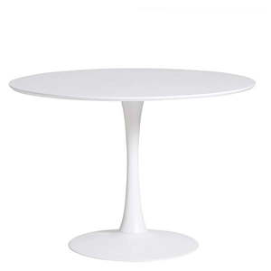 Okrúhly biely jedálenský stôl Marckeric Oda, ⌀ 110 cm vyobraziť