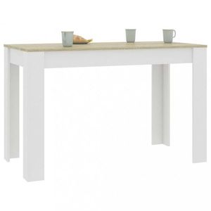 Jedálenský stôl 120x60 cm Dekorhome Dub sonoma / biela vyobraziť