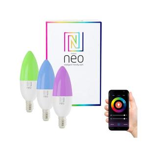 Neo NEO 07716C - SADA 3x LED RGB+CCT Stm. žiarovka E14/5, 5W/230V Wi-Fi Tuya vyobraziť