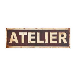 Kovová ceduľa Antic Line Atelier, 35 × 11 cm vyobraziť