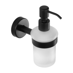 Sanela - Dávkovač tekutého mydla nerez/sklo, povrch čierny matný vyobraziť