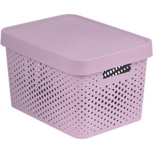 CURVER Úložný box s vekom plastový 17L - ružový vyobraziť
