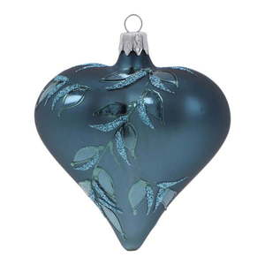 Súprava 3 modrých sklenených vianočných ozdôb Ego Dekor Heart vyobraziť