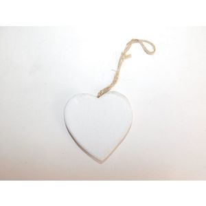 Dekorácia srdce biele 8cm vyobraziť