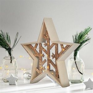 Solight LED vianočná hviezda, prírodné drevo 2 x AA, teplá biela vyobraziť