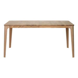 Rozkladací jedálenský stôl z dreva bieleho duba Unique Furniture Amalfi, 160 x 90 cm vyobraziť
