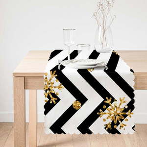 Behúň na stôl Minimalist Cushion Covers Colorful White Zigzag, 45 x 140 cm vyobraziť