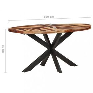 Jedálenský stôl akácie / čierna Dekorhome 160x90x75 cm vyobraziť