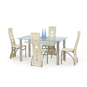Jedálenský stôl Cristal bezfarebný/mliečny vyobraziť