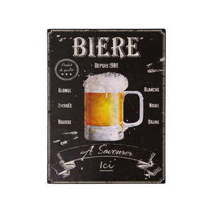 Kovová ceduľa 25x33 cm Bière – Antic Line vyobraziť
