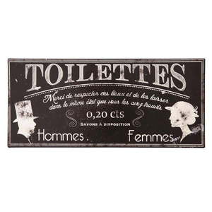 Kovová ceduľa na toaletu Antic Line Toilettes vyobraziť