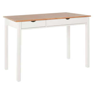 Bielo-hnedý pracovný stôl z borovicového dreva Støraa Gava, dĺžka 120 cm vyobraziť