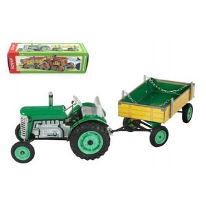 Kovap Zetor Traktor s prívesom zelený na kľúčik kov 28cm v krabičke vyobraziť