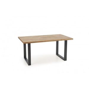 Jedálenský stôl Dusu 160x90 cm prírodný dub/čierny vyobraziť