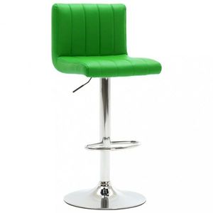 Barová stolička umelá koža / chróm Dekorhome Zelená vyobraziť