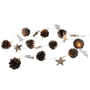 Vianočná svetelná reťaz s časovačom 10LED šišky, hviezdy, stromček vyobraziť