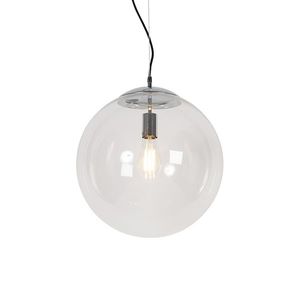 Škandinávska závesná lampa chróm s čírym sklom - Ball 40 vyobraziť