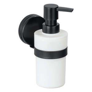 Čierno-biely nástenný dávkovač mydla Wenko Static-Loc® Plus vyobraziť