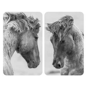 Súprava 2 sivých krytov na sporák Wenko Horses, 52 x 30 cm vyobraziť