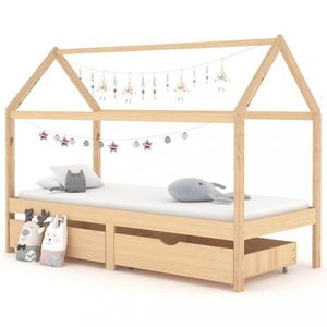 Detská posteľ 90x200 borovica Dekorhome Prírodné drevo vyobraziť