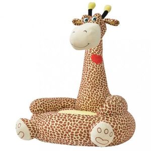 Detské kreslo plyš Dekorhome Žirafa vyobraziť