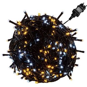 Vianočné LED osvetlenie 5 m - teplá biela 50 LED - zelený kábel vyobraziť