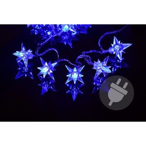 Vianočné LED osvetlenie - modré hviezdy, 4 m vyobraziť